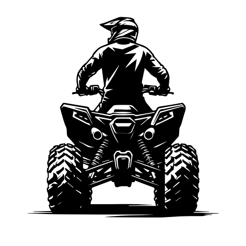 Quadowi (3) Naklejka czarna quad ATV - obrazek 1