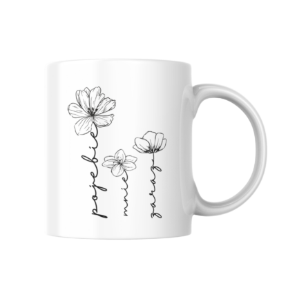 Kubek "Pojebie mnie zaraz" – Twoja Chwila Szczerości w Kwiatowej Oprawie